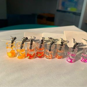 Boba fruit earrings